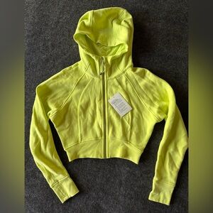 Lululemon Scuba Full-Zip Cropped Hoodie - Electric Lemon Sz 6